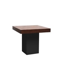 Monaco zittafel, zwarte kolom met bruin blad Monaco zittafel, zwarte kolom met bruin blad