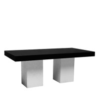 Monaco zittafel lang, zwart, met witte kolommen Monaco zittafel lang, zwart, met witte kolommen