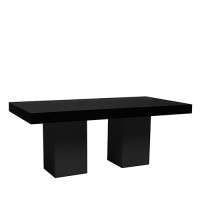 Monaco zittafel lang, zwart, met zwarte kolommen Monaco zittafel lang, zwart, met zwarte kolommen