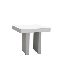 Monaco zittafel wit, met smalle witte kolommen Monaco zittafel wit, met smalle witte kolommen