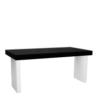 Monaco zittafel lang, zwart, met smalle witte kolommen Monaco zittafel lang, zwart, met smalle witte kolommen
