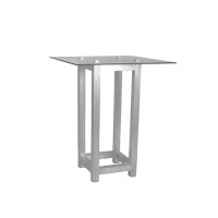 Aluminium statafel, met frosted glasplaat Aluminium statafel, met frosted glasplaat