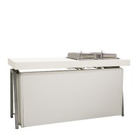 Steel White Buffet, 3 zijden gesloten met buffetblad incl. twee chafingdishes Steel White Buffet, 3 zijden gesloten met buffetblad incl. twee chafingdishes