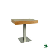 Bamboo zittafel, met RVS onderstel Bamboo zittafel, met RVS onderstel