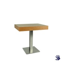Bamboo zittafel, met RVS onderstel Bamboo zittafel, met RVS onderstel