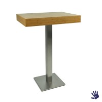 Bamboo statafel, met RVS onderstel Bamboo statafel, met RVS onderstel