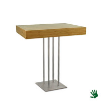 Bamboo statafel, met RVS Quatro onderstel Bamboo statafel, met RVS Quatro onderstel