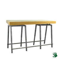 Bamboo statafel lang, met Steel onderstel Bamboo statafel lang, met Steel onderstel