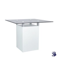 White Heaven zittafel, met heldere glasplaat White Heaven zittafel, met heldere glasplaat