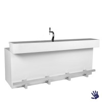 White Heaven bardeel met mobiele tap en werkblad White Heaven bardeel met mobiele tap en werkblad