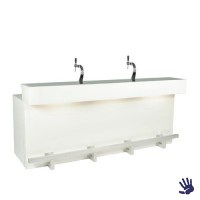 White Heaven bardeel met 2 mobiele taps en LED verlichting White Heaven bardeel met 2 mobiele taps en LED verlichting