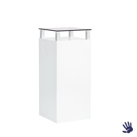 White Heaven sokkel, met heldere glasplaat White Heaven sokkel, met heldere glasplaat