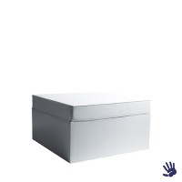 White Heaven poef groot, met wit kussen White Heaven poef groot, met wit kussen