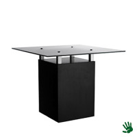 Black Velvet zittafel met frosted glasplaat