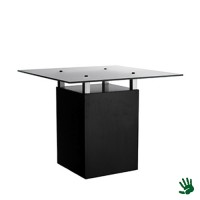 Black Velvet zittafel met heldere glasplaat