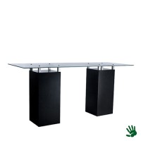 Black Velvet statafel lang met frosted glasplaat Black Velvet statafel lang met frosted glasplaat