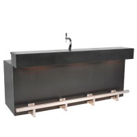 Black Velvet bardeel, met mobiele tap, werkblad en LED verlichting Black Velvet bardeel, met mobiele tap, werkblad en LED verlichting