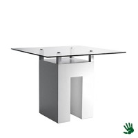 Unow zittafel met heldere glasplaat Unow zittafel met heldere glasplaat