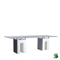 Unow zittafel lang met frosted glasplaat Unow zittafel lang met frosted glasplaat