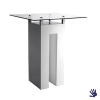 Unow statafel wit, met frosted glasplaat Unow statafel wit, met frosted glasplaat