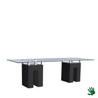 Unow zittafel lang met frosted glasplaat Unow zittafel lang met frosted glasplaat