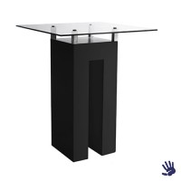 Unow statafel zwart, met frosted glasplaat Unow statafel zwart, met frosted glasplaat