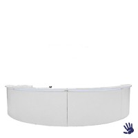 Unow halfronde bar wit, met LED, exclusief midden kolom Unow halfronde bar wit, met LED, exclusief midden kolom