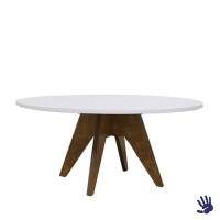 Oaky zittafel met wit blad Oaky zittafel met wit blad