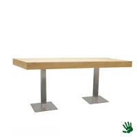 Oak zittafel lang, met RVS onderstel Oak zittafel lang, met RVS onderstel