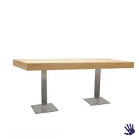 Oak zittafel lang, met RVS onderstel Oak zittafel lang, met RVS onderstel