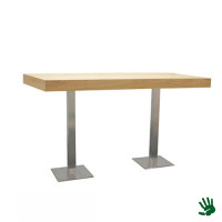 Oak statafel lang, met RVS onderstel Oak statafel lang, met RVS onderstel