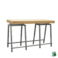 Oak statafel lang, met Steel onderstel Oak statafel lang, met Steel onderstel