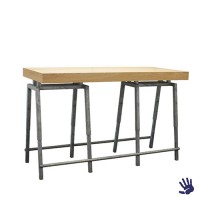 Oak statafel lang, met Steel onderstel Oak statafel lang, met Steel onderstel