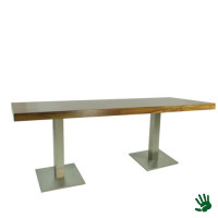 Palissander zittafel lang, met RVS onderstel Palissander zittafel lang, met RVS onderstel