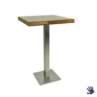Palissander statafel, met RVS onderstel Palissander statafel, met RVS onderstel