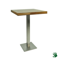 Palissander statafel, 80x80, met RVS onderstel Palissander statafel, 80x80, met RVS onderstel