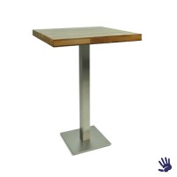 Palissander statafel, met RVS onderstel Palissander statafel, met RVS onderstel