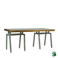 Palissander zittafel lang, met Steel onderstel Palissander zittafel lang, met Steel onderstel