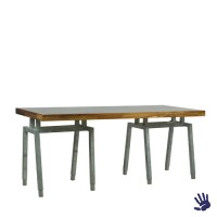 Palissander zittafel lang, met Steel onderstel Palissander zittafel lang, met Steel onderstel