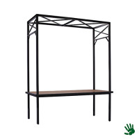 Industrial zittafel, met stelling, lang Industrial zittafel, met stelling, lang