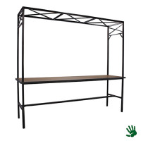 Industrial statafel, met stelling, extra lang Industrial statafel, met stelling, extra lang