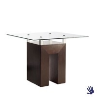 Taupe zittafel, met frosted glasplaat Taupe zittafel, met frosted glasplaat