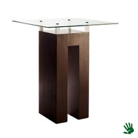 Taupe statafel, met frosted glasplaat Taupe statafel, met frosted glasplaat