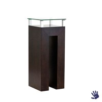 Taupe sokkel, met houten plankje Taupe sokkel, met houten plankje