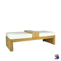 Kudeta lounge bank, met witte kussens Kudeta lounge bank, met witte kussens