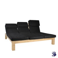 Kudeta lounge bed, met zwarte kussens Kudeta lounge bed, met zwarte kussens