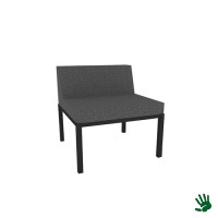 Hot Metal loungebankje met rug, grijs Hot Metal loungebankje met rug, grijs