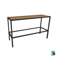 Hot Metal statafel lang, met houten blad Hot Metal statafel lang, met houten blad