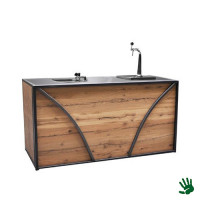 Hot metal buffet, met tapzuil en spoelbak Hot metal buffet, met tapzuil en spoelbak