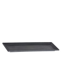 Melamine bord zwart, rechthoekig Melamine bord zwart, rechthoekig